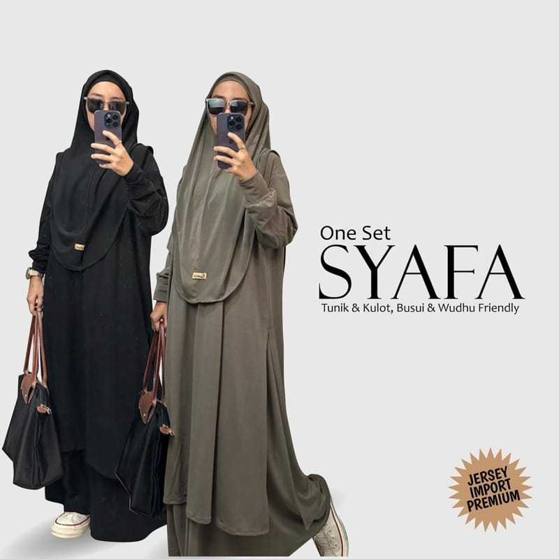 Syafa one set jersey import premium (tunik & kulot)