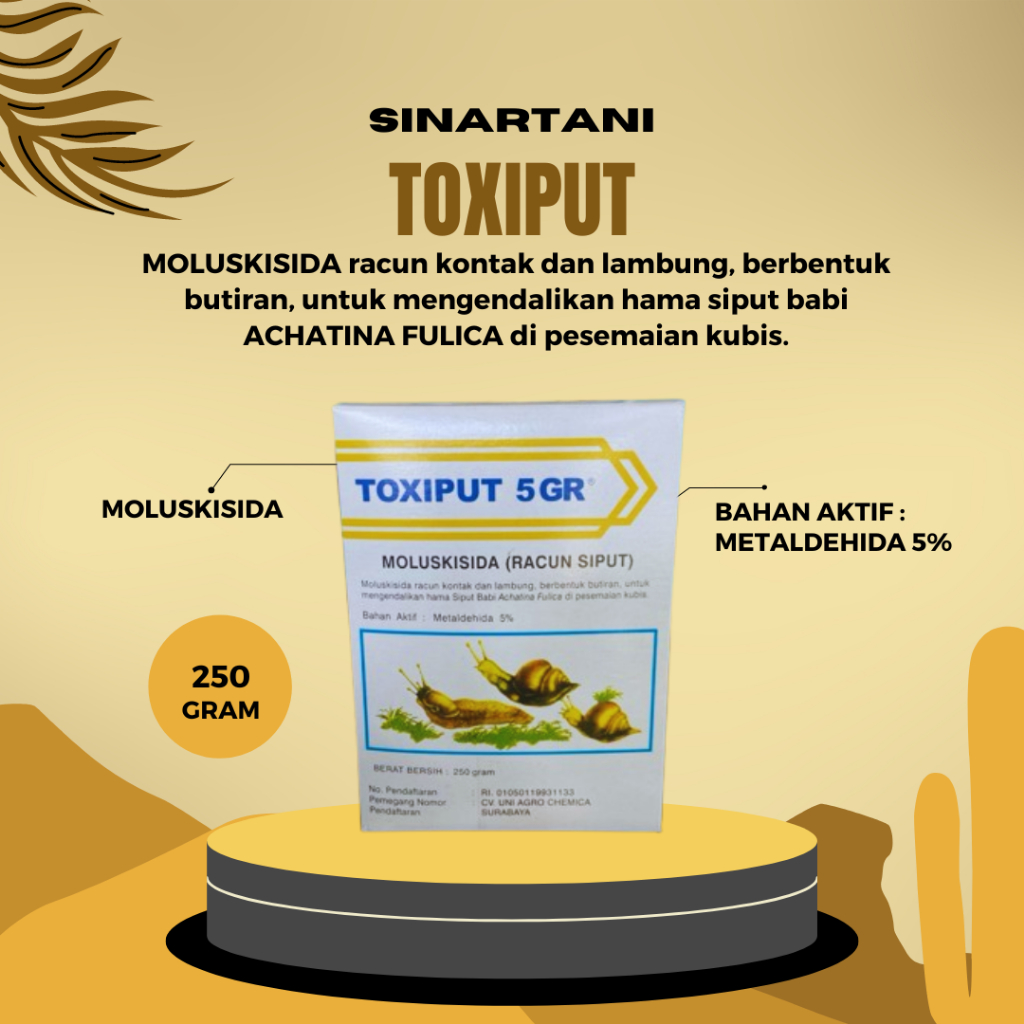 MOLUSKISIDA TOXIPUT 5GR -250gram