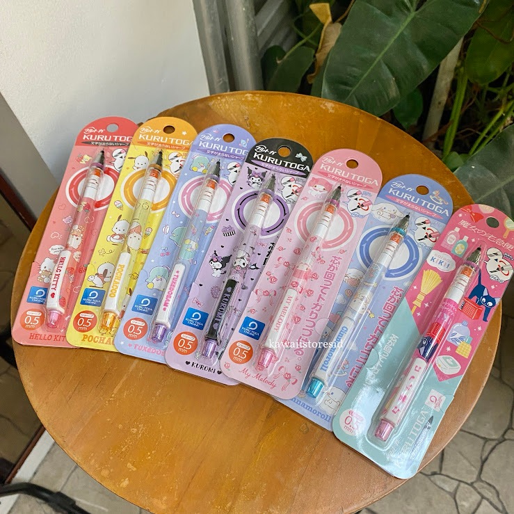 

ATK9 Pensil Mekanik Kurutoga Mechanic Pencil 0.5 Sanrio Melody Lts Pochacho Snoopy Ghibli Totoro