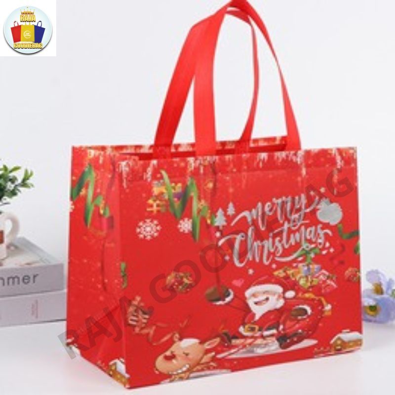 

TAS SOUVENIR NATAL STEMPEL GOLD/TAS HAMPERS NATAL STEMPEL GOLD /CHRISTMAS/ TAS HADIAH NATAL/GOODIE BAG NATAL