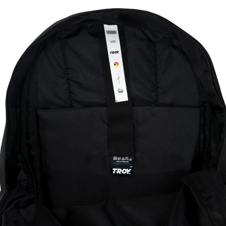 Troy Company Backpack Black Sage Rectangle - Tas Ransel Hitam Sage BP 2710