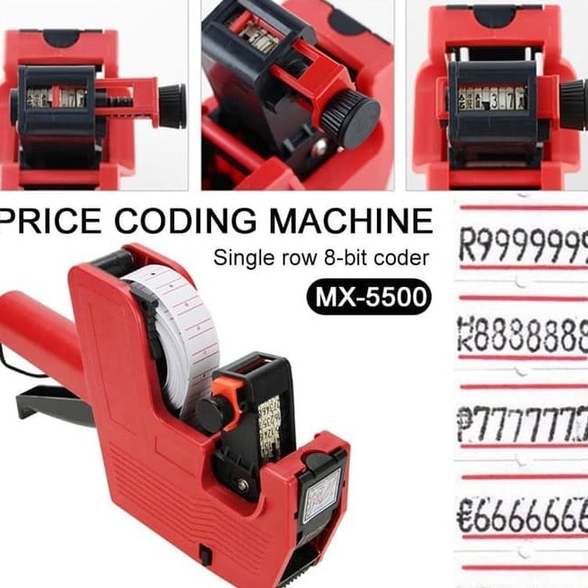 

Promo Istimewa Mesin Label Harga Alat Tembak1 Baris 8 digit MX55M Xeho Exp