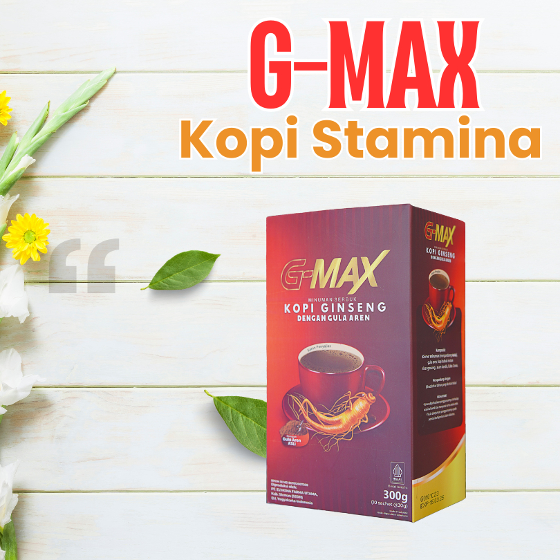 

g-max minuman kopi stamina pria tahan lama original bpom kopi rasa ginseng