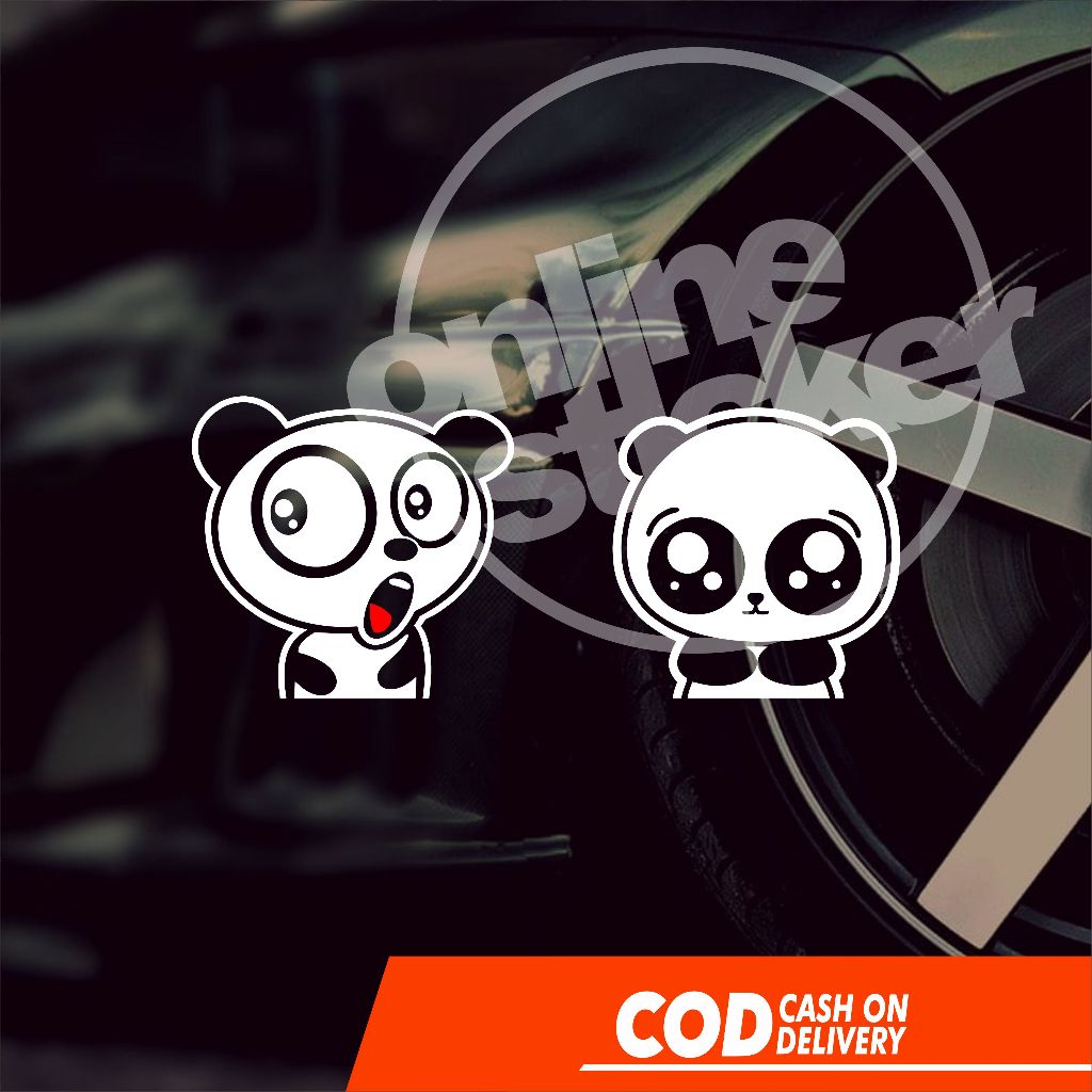 Stiker Panda Lucu | cutting menyala