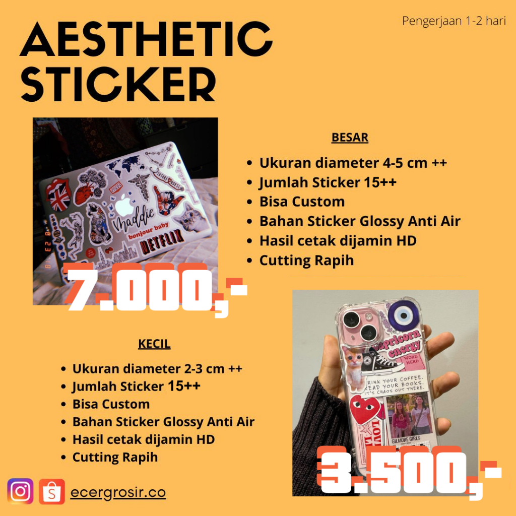

[PROMO] STICKER TUMBLR HP AESTHETIC / STICKER CUSTOM ANTI AIR! BACA DESKRIPSI