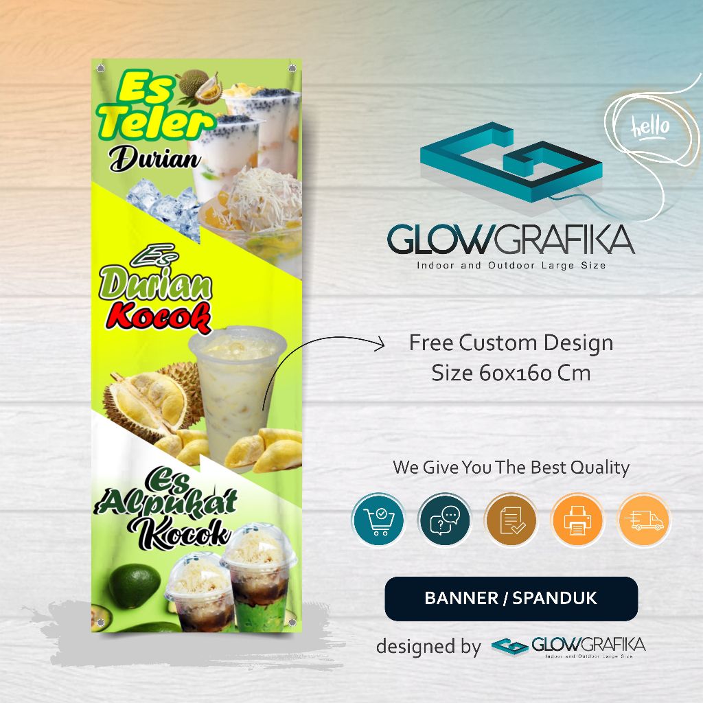 Cetak Spanduk Banner Es Teler Durian Kocok & Alpukat Kocok