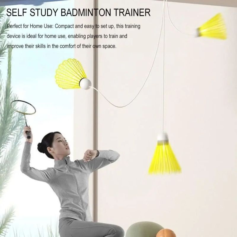RB 3 Pcs Latihan Badminton Badminton Trainer Set Indoor Badminton Trainer Rebound Latihan Badminton