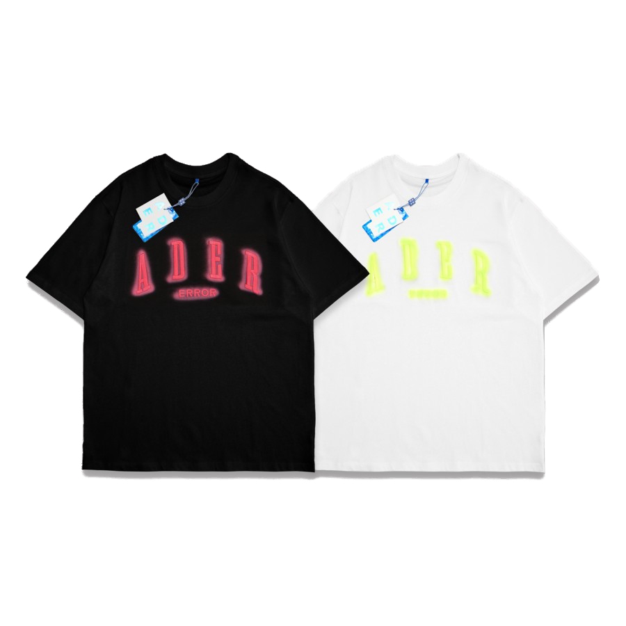 Ader Error Neon Embroidery Text T-Shirt