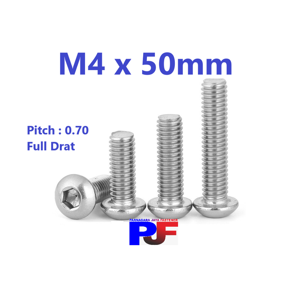 Baut L Button M4x50mm/Baut Button L M4x50mm SUS 304