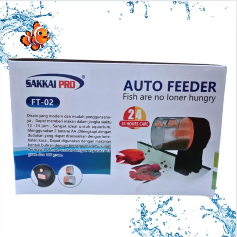 SAKKAI PRO AUTO FEEDER FT 02 MESIN FOOD TIMER PEMBERI MAKAN IKAN OTOMATIS