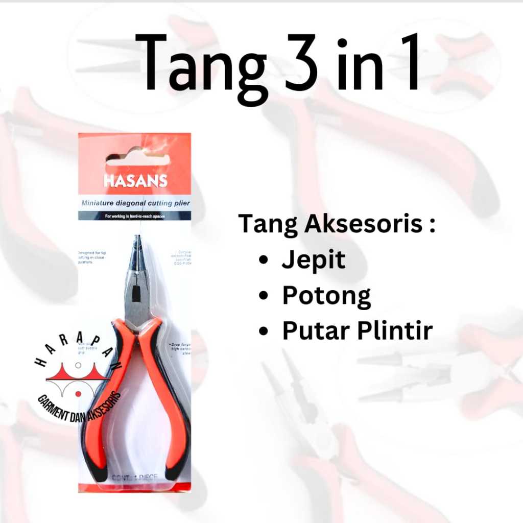 Tang 3 in 1 SJ Aksesoris Jepit Potong Putar Plintir Multifungsi