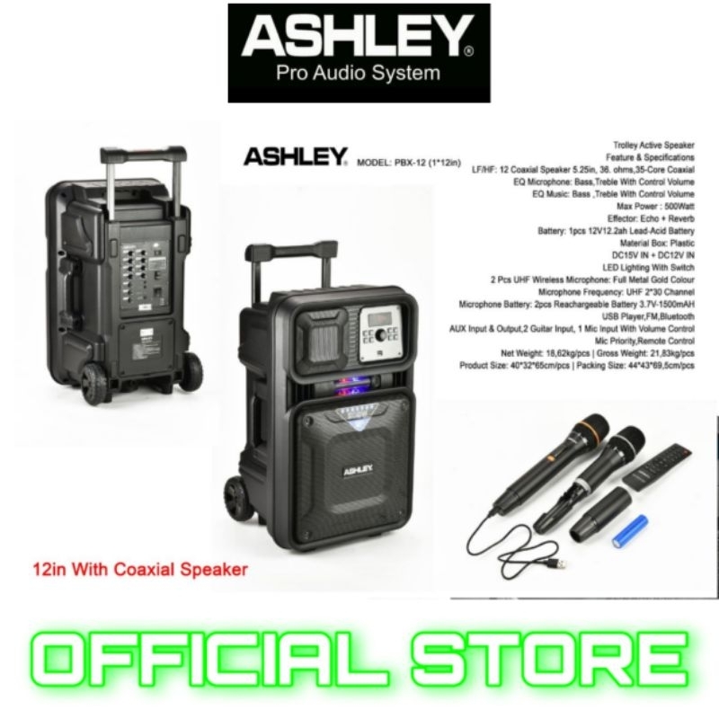 speaker portable 12 inch original ashley pbx 12 speaker portable karaoke usb bluetooth