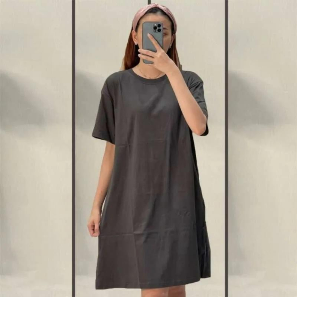 PAKAIAN PENDEK WANITA/DRESS MIDI/DRESS POLOS PENDEK SELUTUT