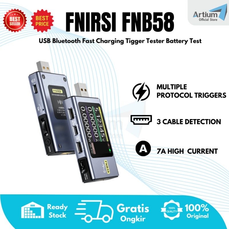 FNIRSI FNB58 USB Bluetooth Fast Charging Trigger Tester Battery Test