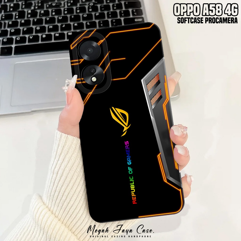 Case Oppo A58 4G  - Casing Hp Oppo A58 4G Motif R0G - Kondom Hp - Silikon Terlaris - Mika Hp - Shock