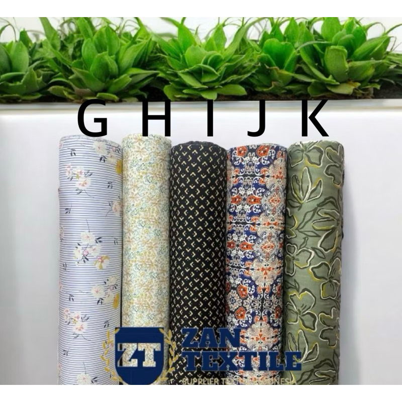Kain Katun Rayon Premium Motif Viscose Motif terbaru bahan Gamis, daster, baju anak-anak