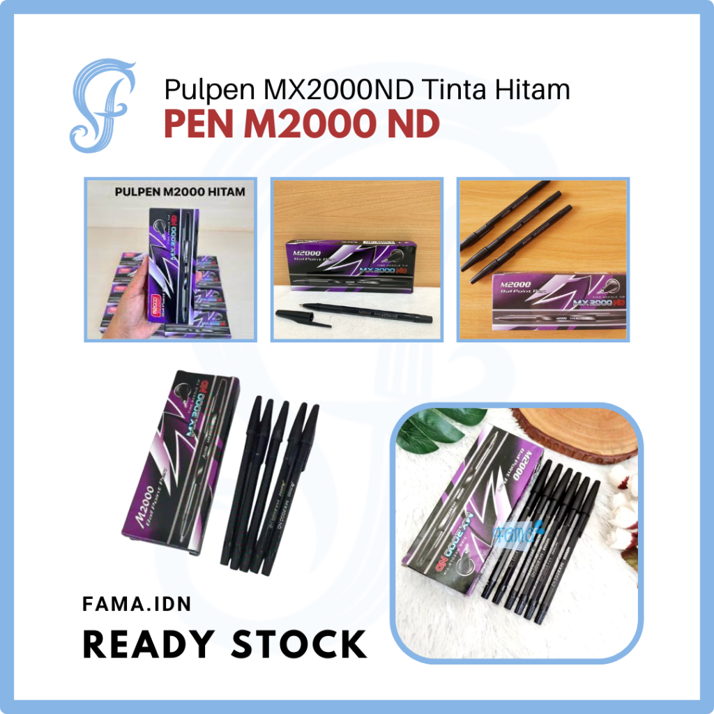 

Pulpen MX2000 ND Tinta Hitam Bolpoin Pen Pulpen M2000 ND Ball Point Pen