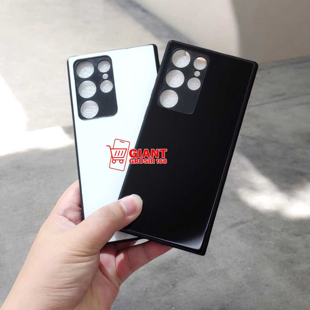 Premium Glass Case Aesthetic White Hitam Glass Soft Case Shockproof Case Kaca Edge Redmi Note 10 4G 