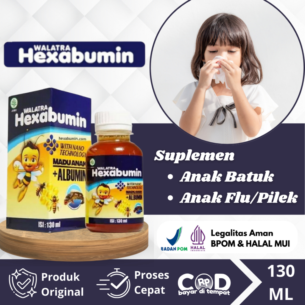 Obat Flu dan Batuk Anak, Obat Batuk Berdahak Anak, Pereda Batuk & Pilek Anak Dengan Hexabumin
