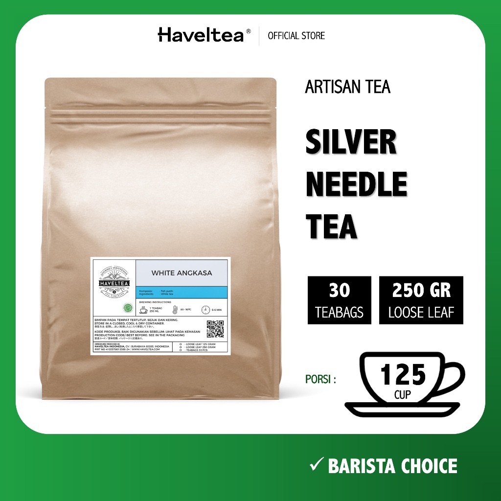 

WHITE ANGKASA | Pouch | Haveltea | Teh Putih Silver Needle | White Tea