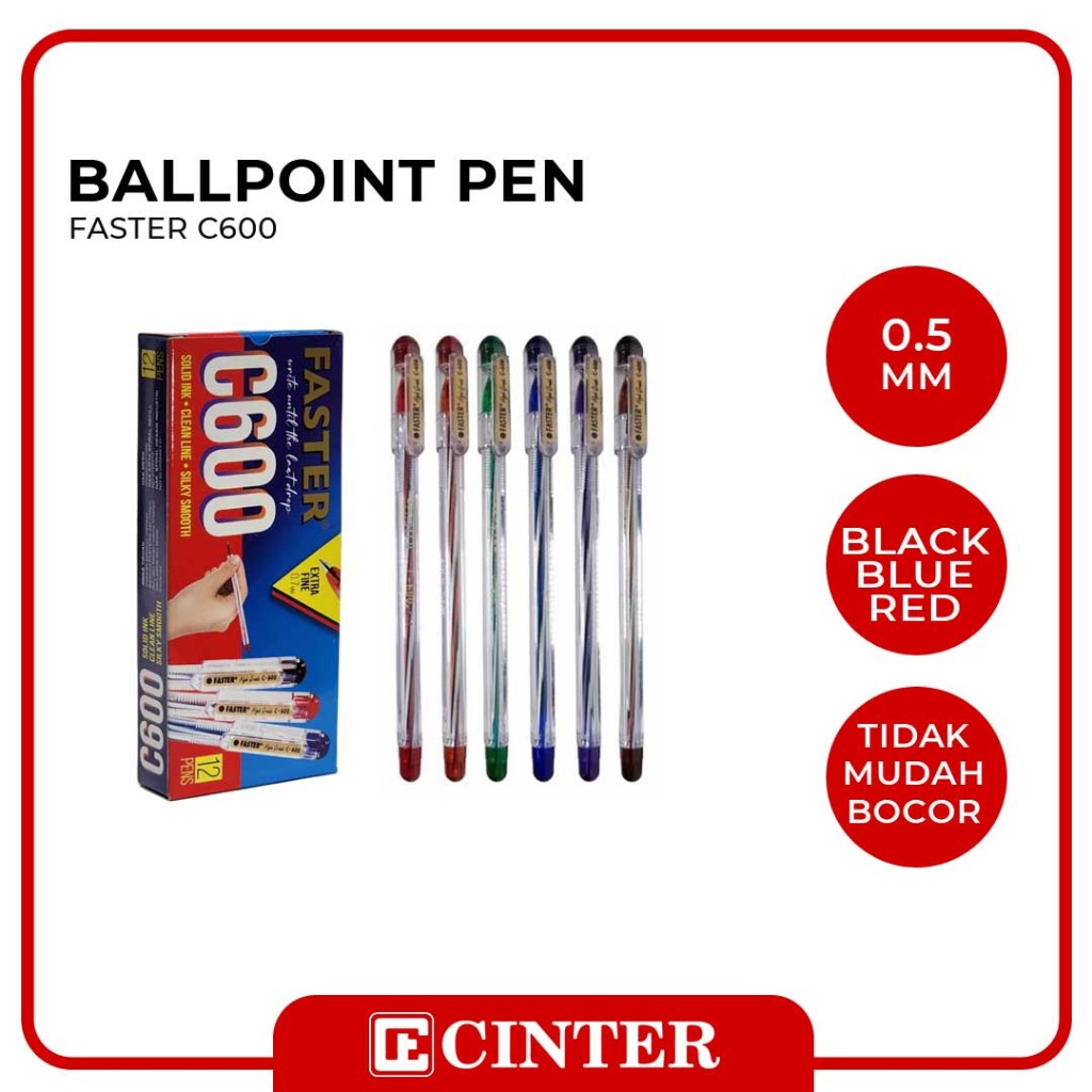 

FASTER - BOLLPOIN / PULPEN / PEN / PENA C 600