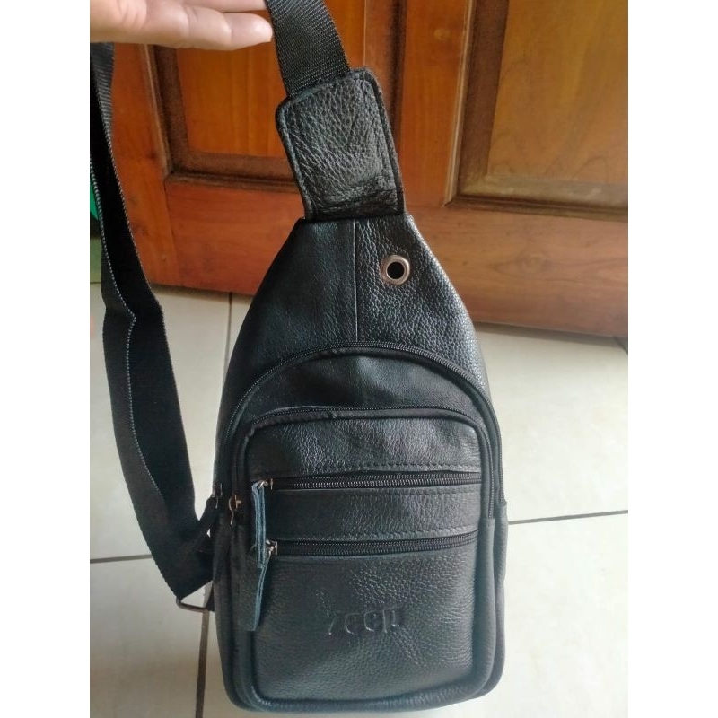 Sling Bag Pria Kulit, Tas Selempang Pria Kulit Asli 100% Original