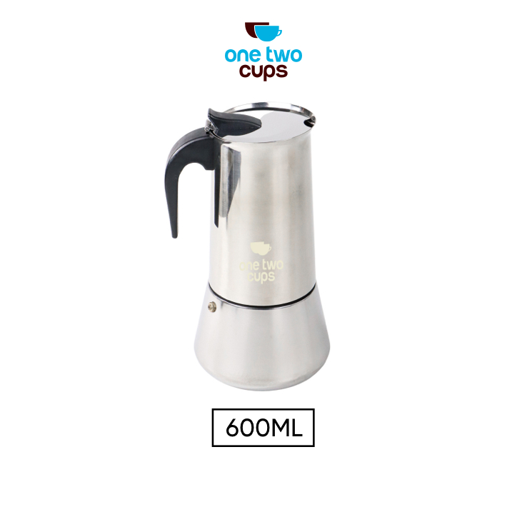 One Two Cups Moka Pot Espresso Coffee Maker Stovetop 12 Cup - Z21-600ml