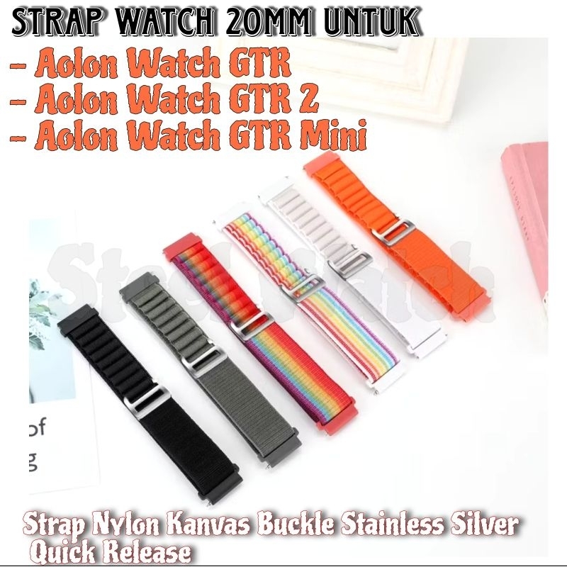 NA Strap Nylon Watch 20mm Aolon Watch GTR / Aolon Watch GTR 2 / Aolon Watch GTR Mini Tali Jam Tangan
