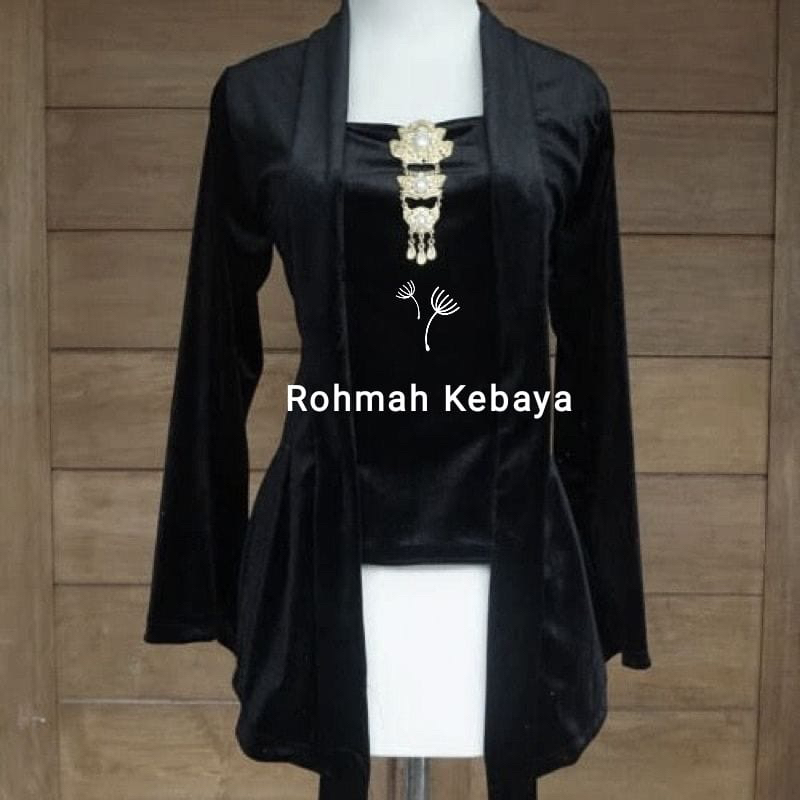 Atasan Kebaya Kutubaru Bludru / Kebaya Lengan Panjang / Kebaya Bludru Modern / Kebaya Adat Jawa / Ke