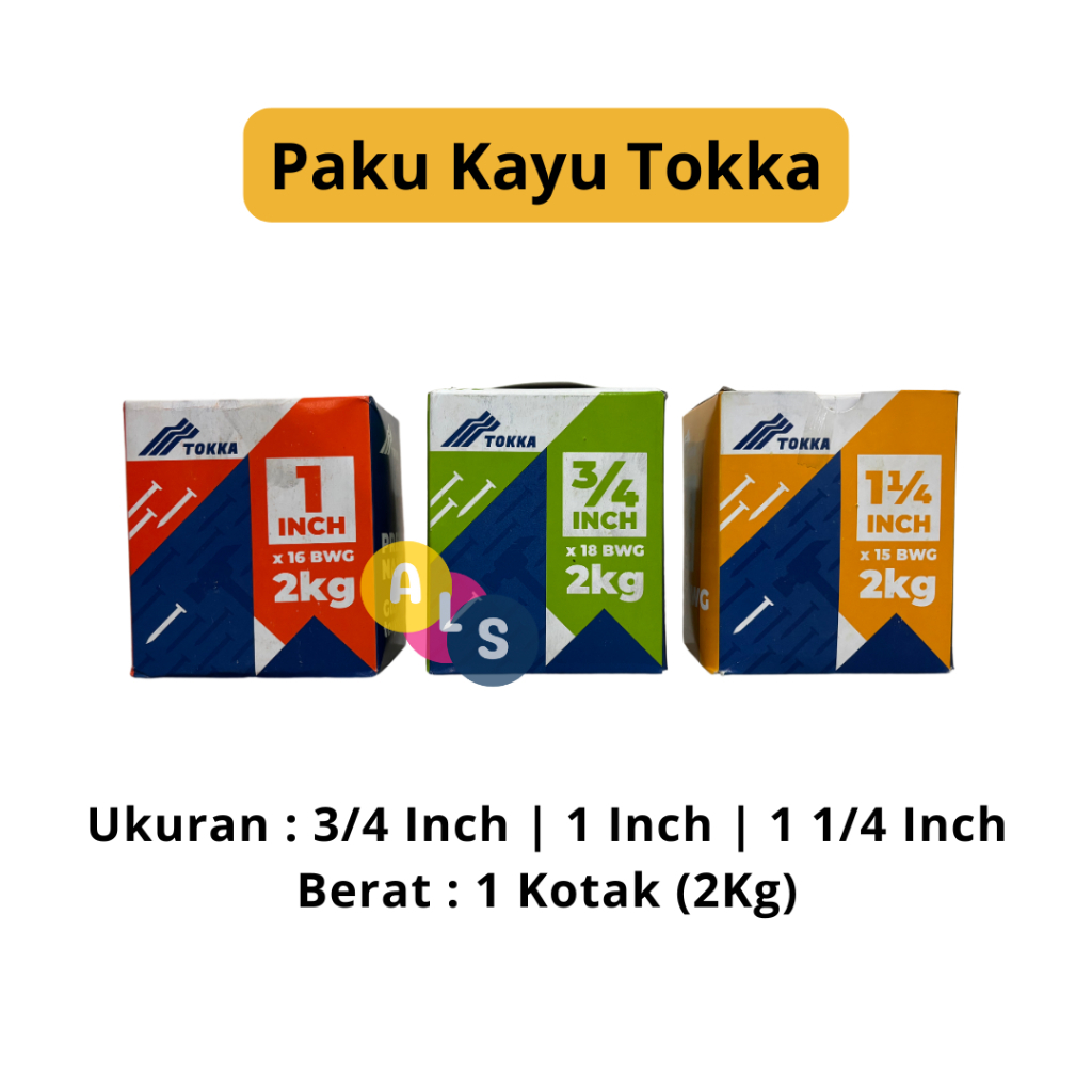 TYR Paku Seri Tokka/Paku Kayu Triplek Kecil/2Kg/Premium Nails