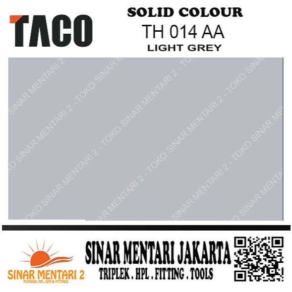 TACO HPL SOLID COLOUR TH 014 AA LIGHT GREY