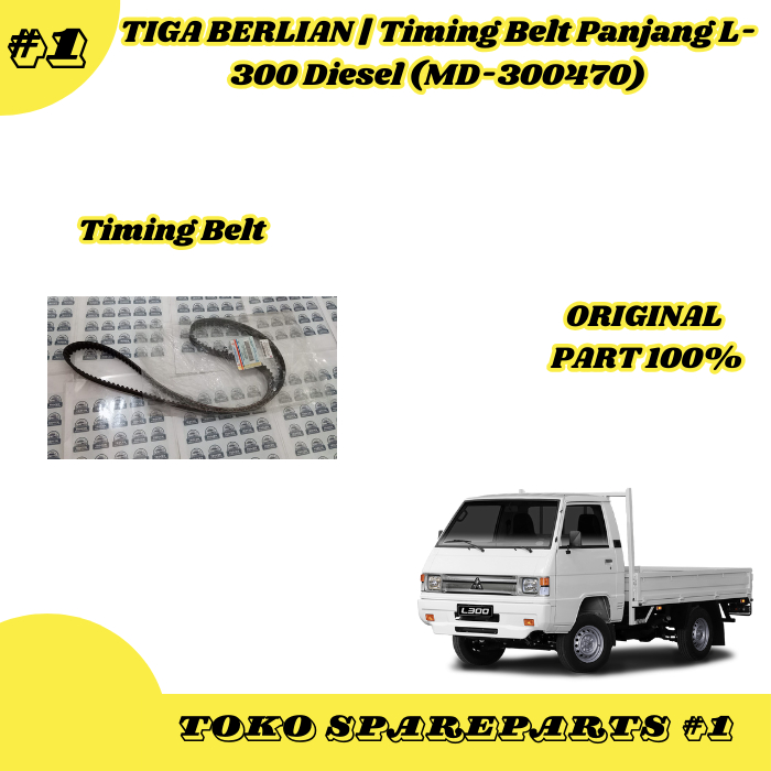 KTB| Timing Belt Panjang Mitsubishi L300 Diesel New (MD-300470) Original