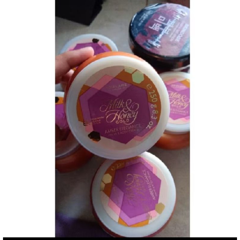 ORIFLaME HAND&BODY CREAM MILK & haney GOLD AMBER  ELEGANCE