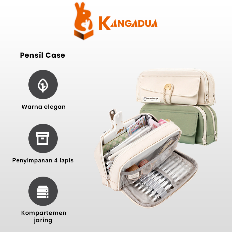 

KANGADUA Pencil Cases Large Capacity Pencil Bag Pouch Holder Box for Girls Office Student Stationery Organizer School Supplies