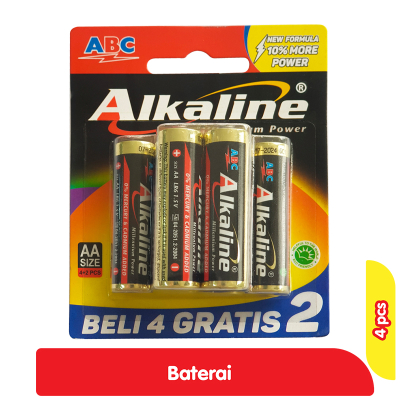 BATERAI ALKALINE AA ISI 6