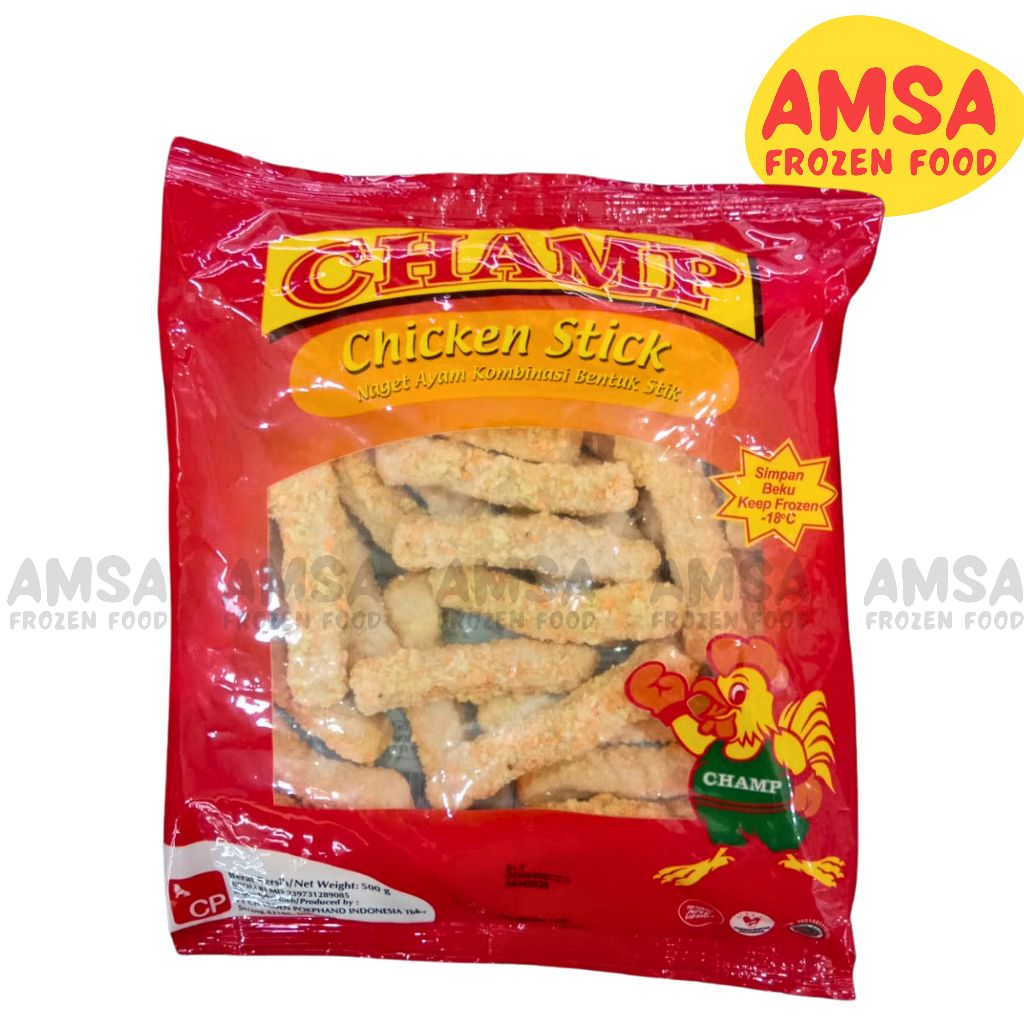 

Champ Chicken Nugget Stick 500 gr / Nuget Ayam Stik 500gr / Naget Ayam Bentuk Stik