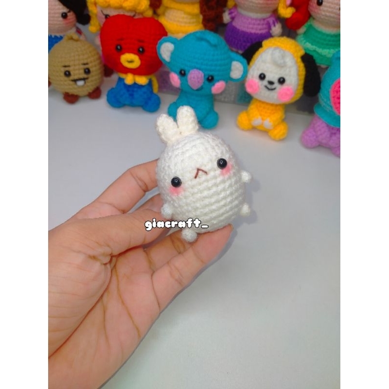 pre order | molang amigurumi keychain | boneka rajut gantungan kunci molang