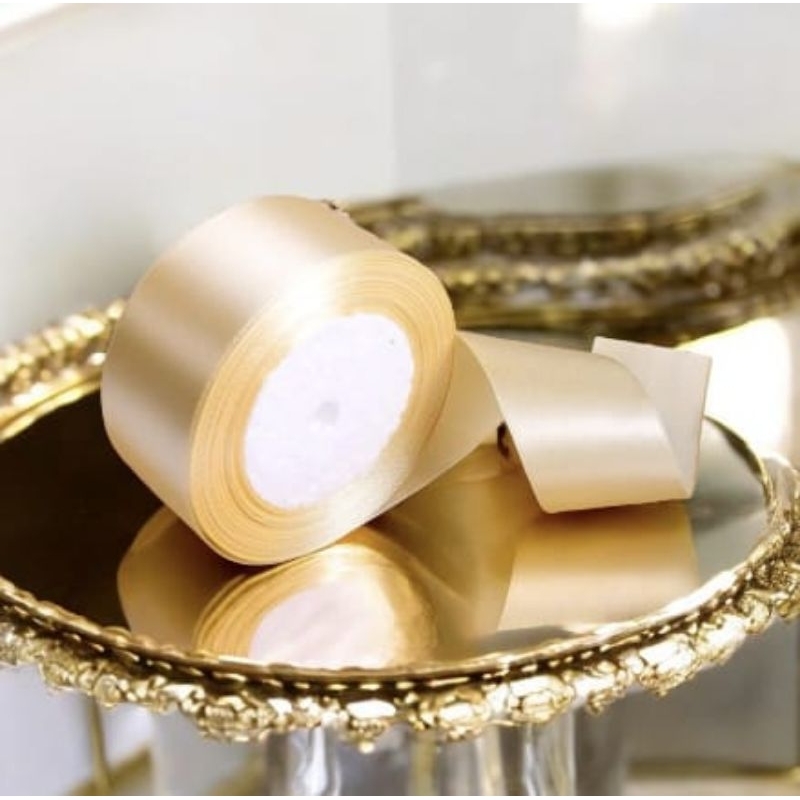 

20 Yard Pita Satin 4 cm - Pita Satin Lebar 4 cm - Pita Satin Bahan Kerajinan Bunga