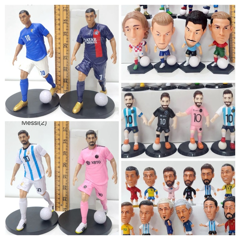 Figure pemain Bola Ronaldo Messi Mbappe