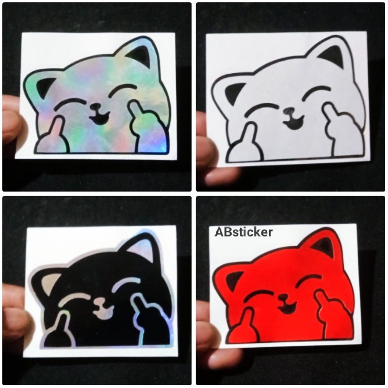 Sticker stiker Kucing Lucu Cutting Motor
