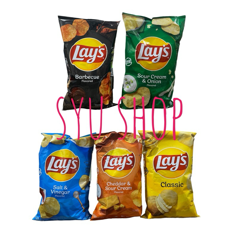 

Lays USA classic bbq barbeque cheddar cheese sour cream onion salt vinegar