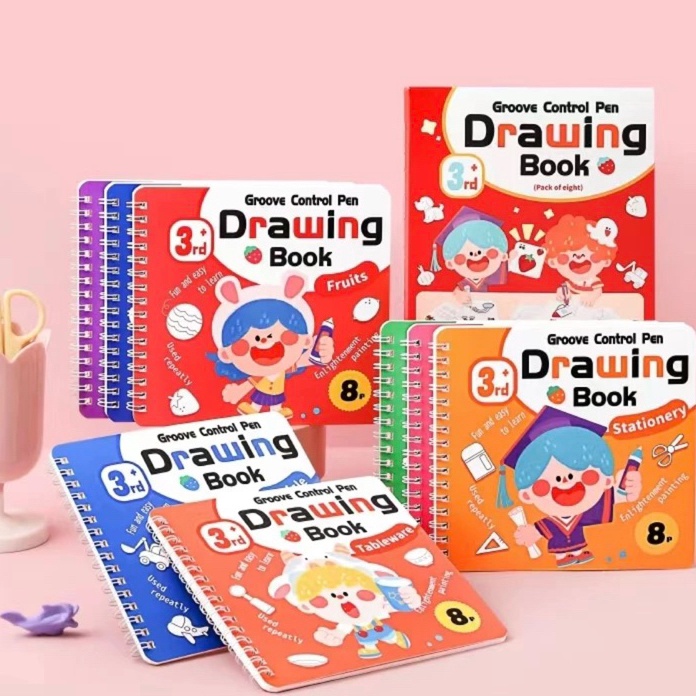 

2 IN 1 KKM READY MAGIC GROOVE BOOK Buku Mewarnai Anak Coloring Book Berbagai Tema Buku Gambar Mewarnai 8 Lembar