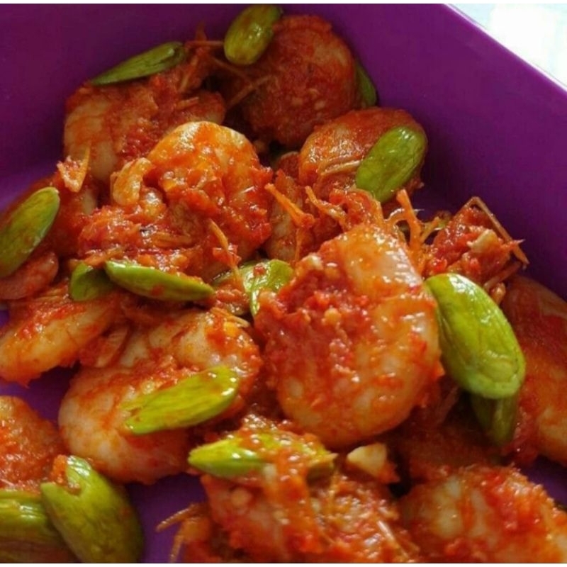 

balado udang pete