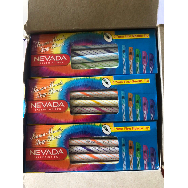 

Ballpoint Nevada 925 ST Pulpen Ulir Spiral Nevada Murah 925 ST - 1 Pack Isi 12Pcs