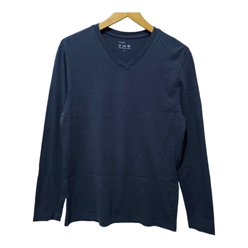 Topten organic cotton long Sleeve vneck t-shirt 95 (minus)