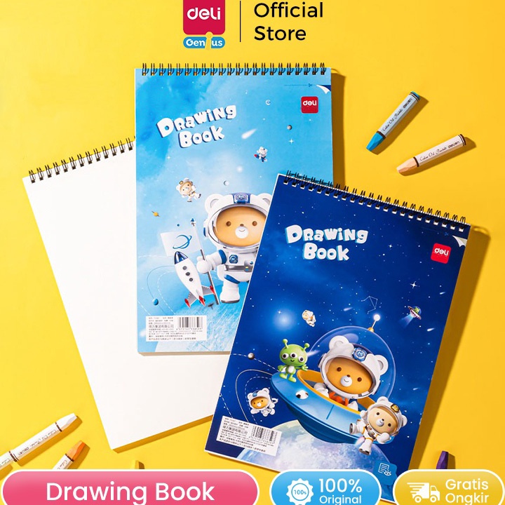 

PAKET HEMAT Deli School Drawing Book Buku Gambar Jilid Spiral Kertas Tebal 1 GSM 3 Lembar 73387