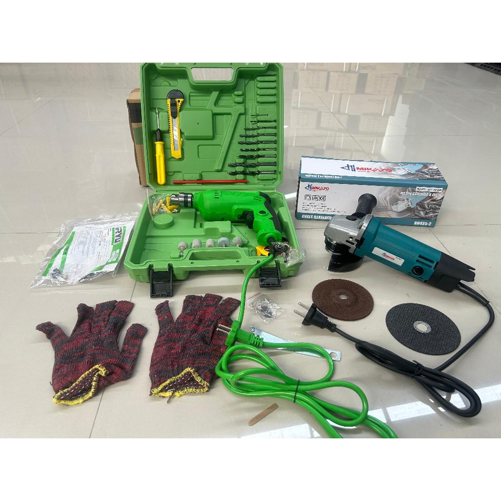 Termurah  Promo Mesin bor gerinda set / mesin bor gerinda / mesin bor gerinda mini / paket mesin ger
