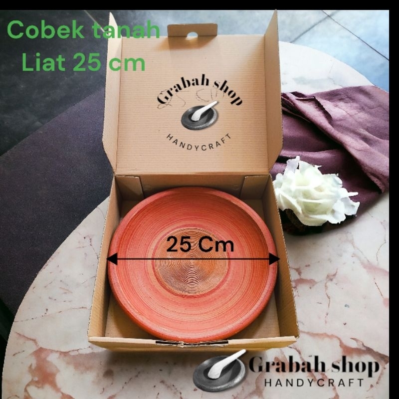 COBEK TANAH LIAT SAMBEL GAMI TAHAN PANAS 25 CM