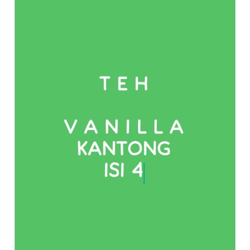 

promo Teh Jasmine dan Teh Vanilla kantong besar isi 4