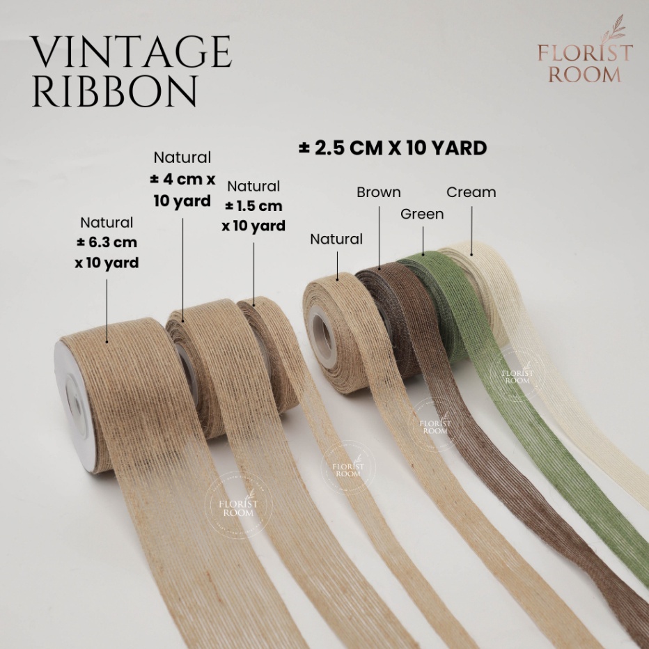 

PRODUK UNGGULAN Vintage Ribbon Pita Rustic Dekorasi Pita Murah